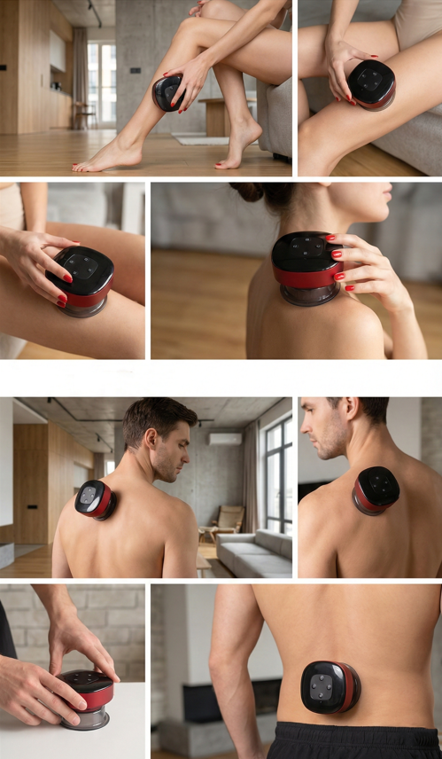 Elektrikli Vakumlu Masaj Cihazı + Masaj Yağı